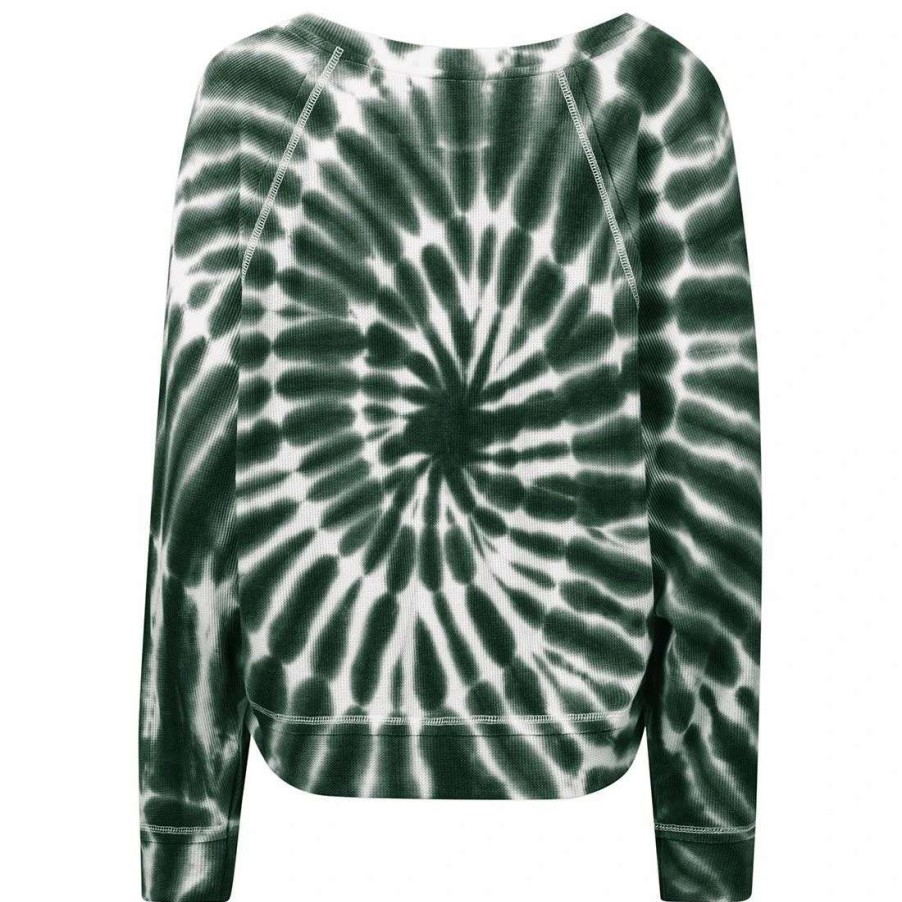 Womens * | Packers Womens Punt Tie-Dye Thermal T-Shirt Green