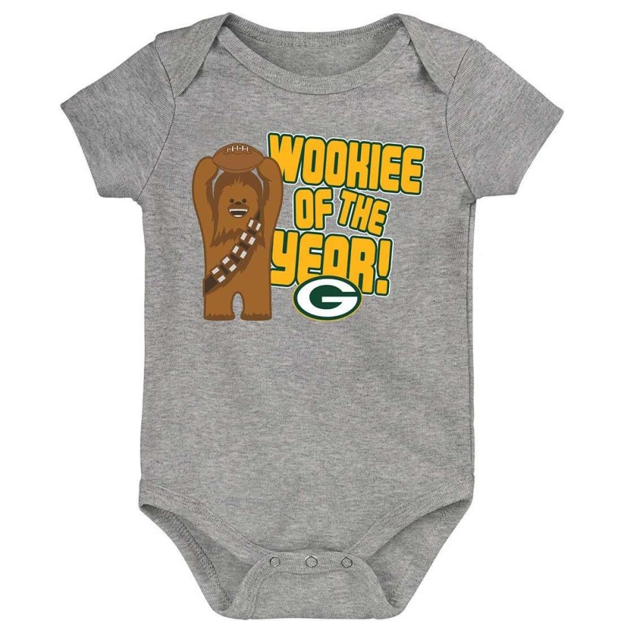 Kids * | Packers Newborn Wookiee Of The Year Bodysuit Gray