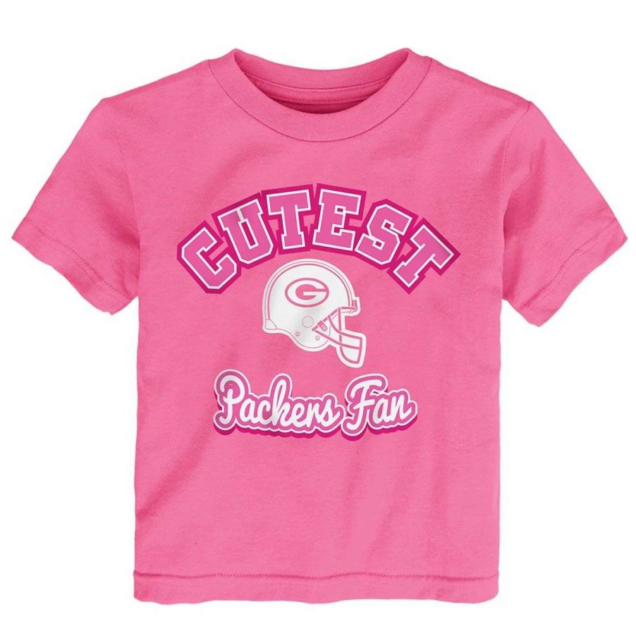 Kids * | Packers Infant Cutest Fan T-Shirt Pink