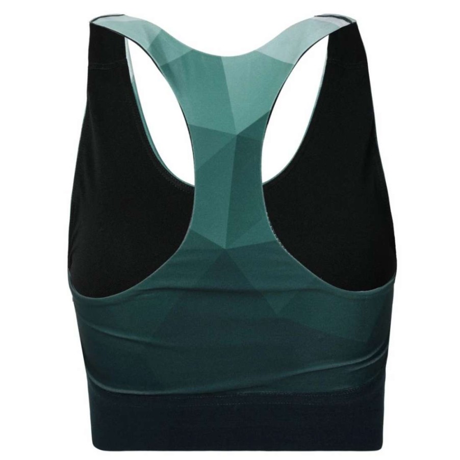 Womens * | Packers Women'S Geometric Gradient Sport Bra Green & Gold