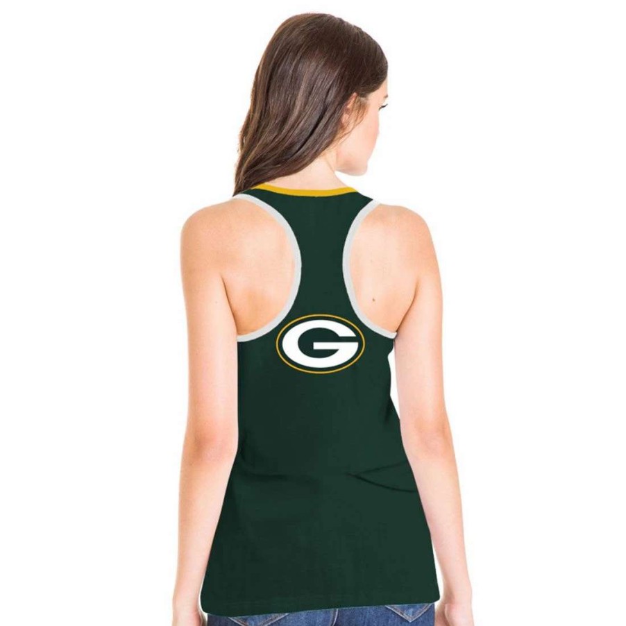 Womens * | Packers Womens New Era Gb Football Tank Top Green