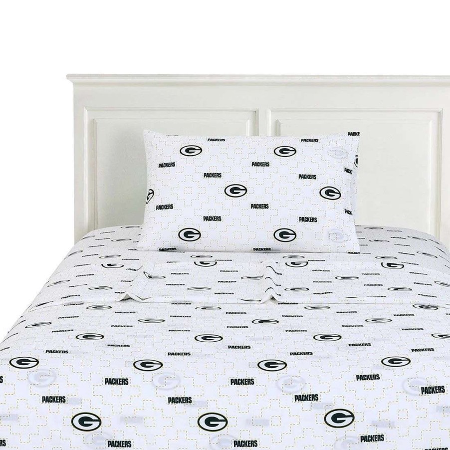 Kids * | Packers Scatter Sheet Set White