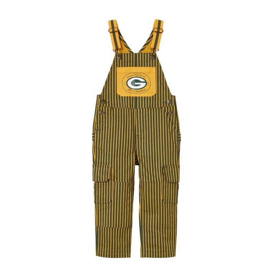 Kids * | Packers Duluth Pre-School Fire Hose Bib Overalls Green & Gold