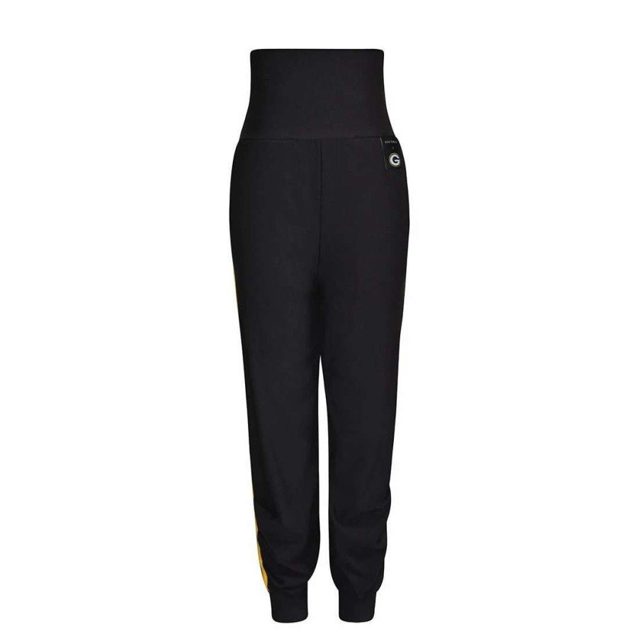 Womens * | Packers Womens Kiya Tomlin Pleated Jogger Pant Black & Green