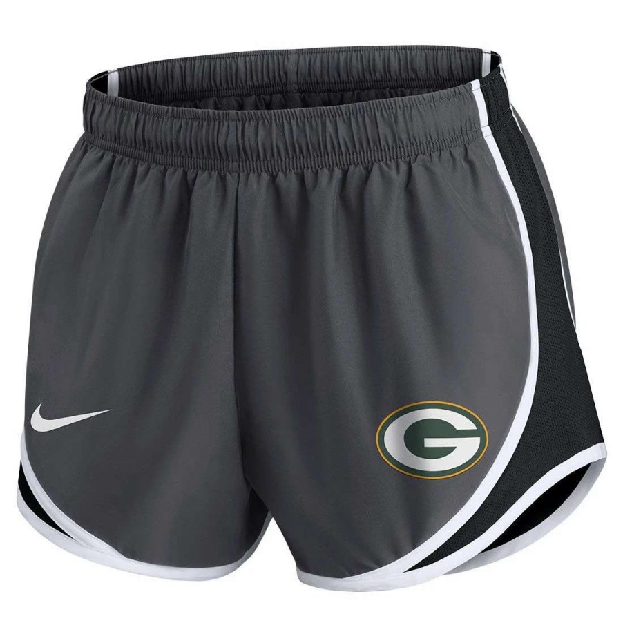 Womens * | Packers Womens Nike Tempo Short Gray & Black