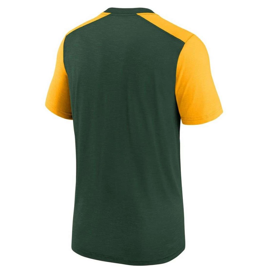 Kids * | Packers Youth Nike Color-Blocked Team Name T-Shirt Green & Gold