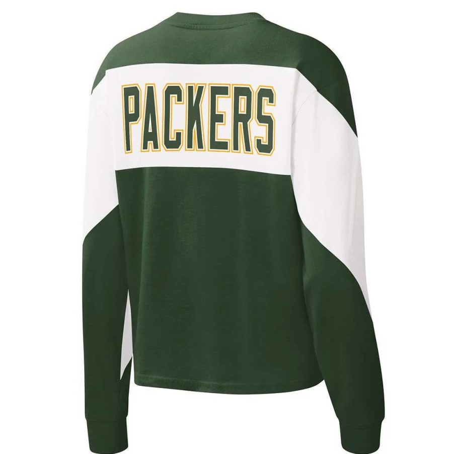 Womens * | Packers Womens Starter Insight Cropped T-Shirt Green