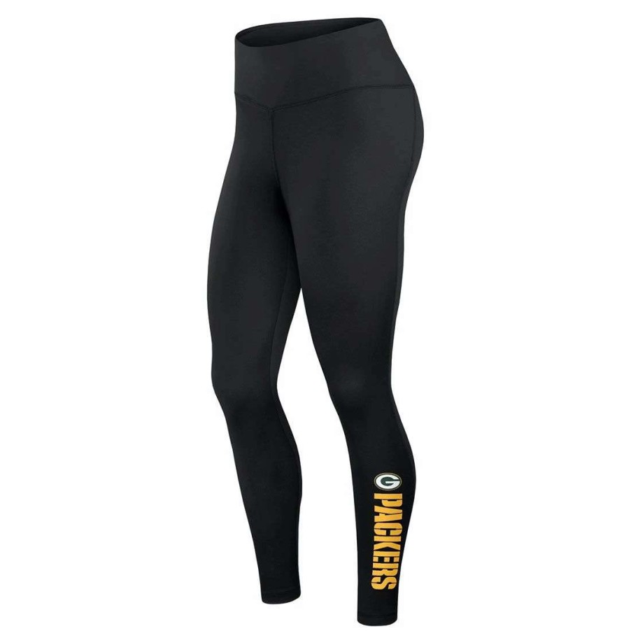 Womens * | Packers Womens Wordmark Stack Legging Black