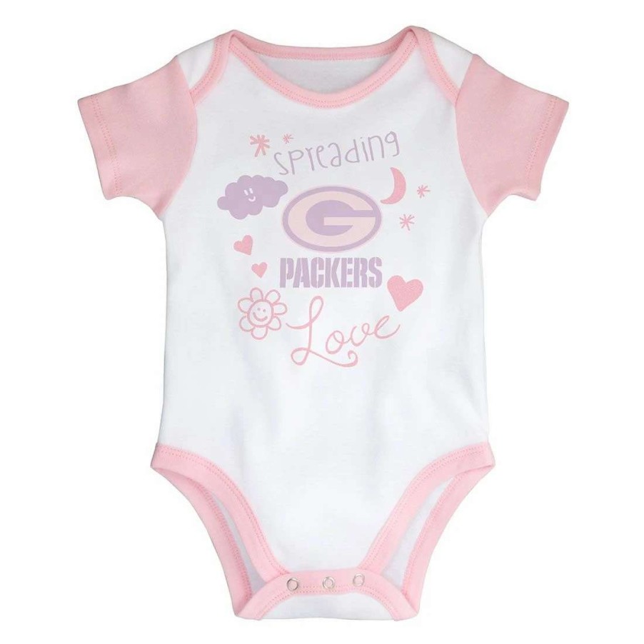 Kids * | Packers Newborn Spreading Love 2-Piece Tutu Set White & Pink