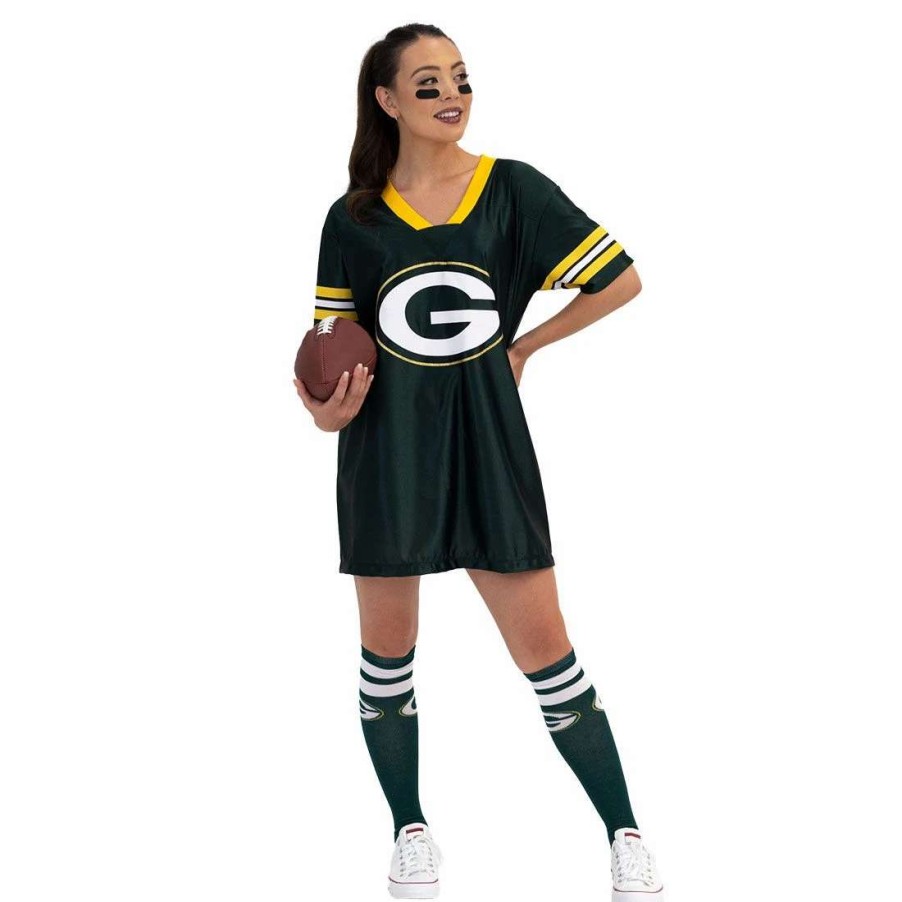 Womens * | Packers Womens Jersey Dress Set Green