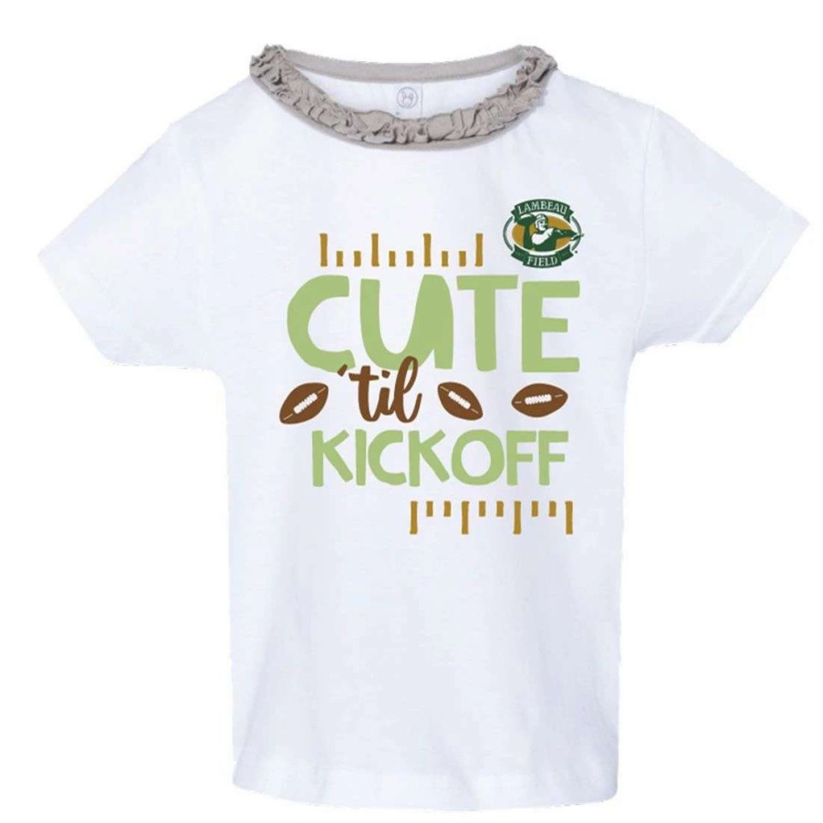 Kids * | Lambeau Field Toddler Cute Til Kickoff T-Shirt White