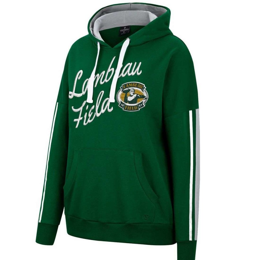 Womens * | Lambeau Field Womens Colosseum Serena Hoodie Dark Green