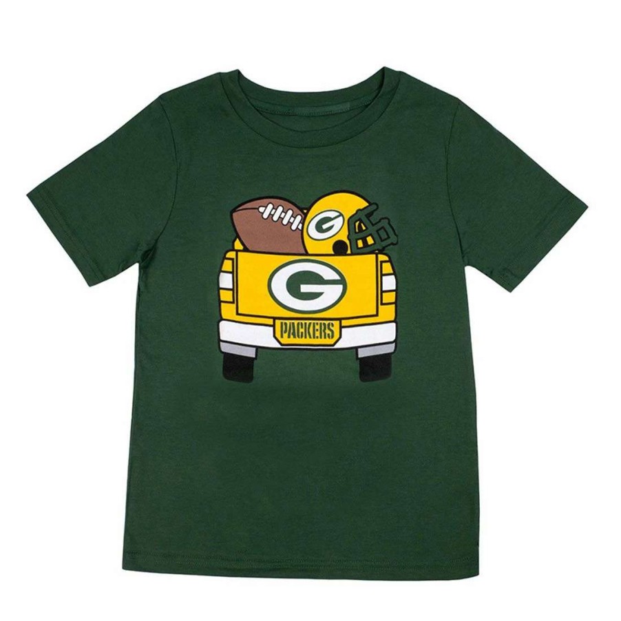 Kids * | Packers Infant Tailgate Truck T-Shirt Green