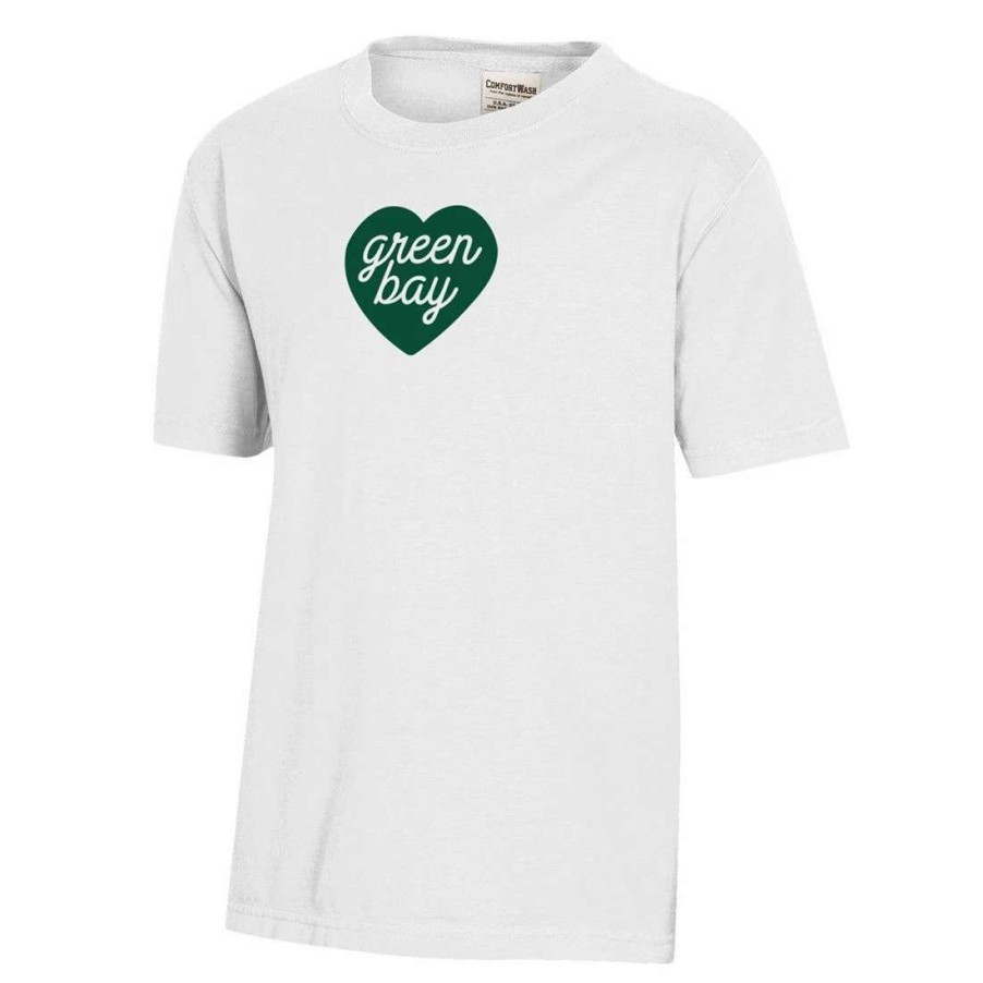 Kids * | Hometown Youth Gear For Sports Gb Heart T-Shirt White