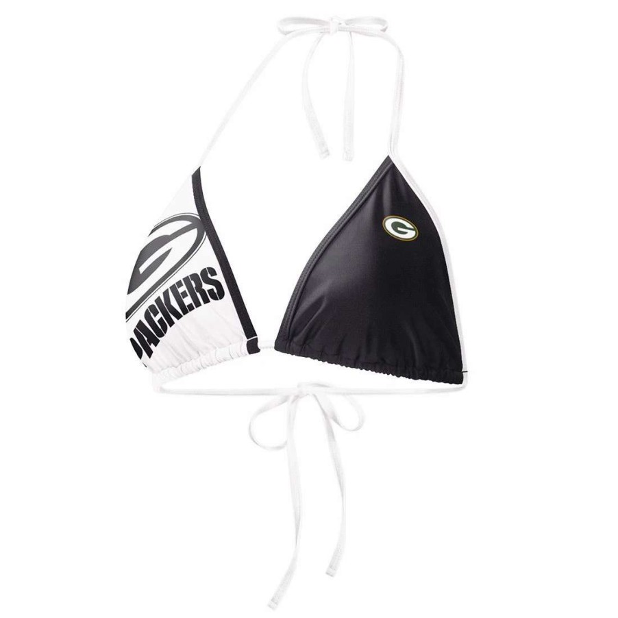 Womens * | Packers Womens Play Action Bikini Top Black