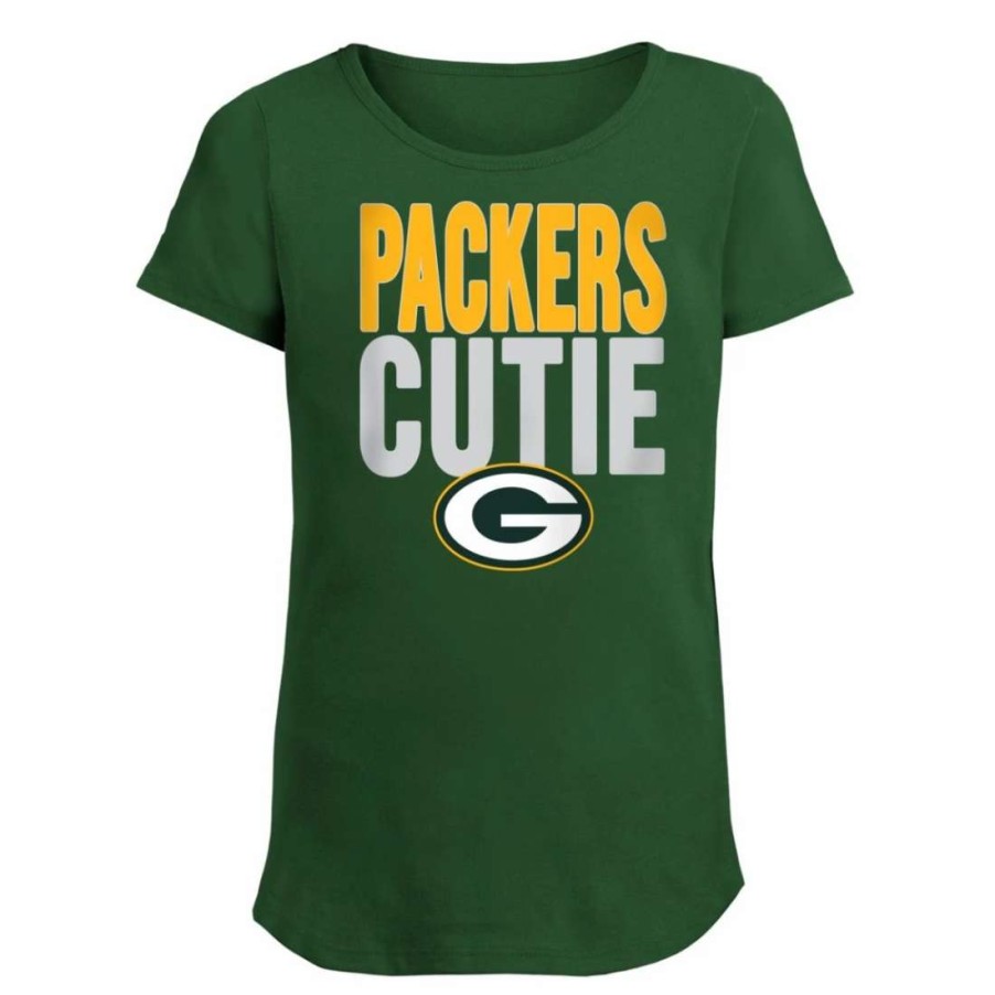 Kids * | Packers Girls New Era Cutie T-Shirt Green