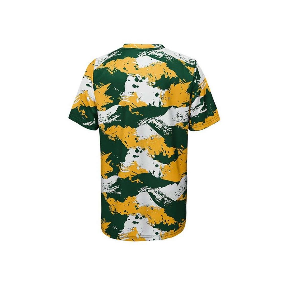 Kids * | Packers Toddler Cross Pattern T-Shirt Green & Gold