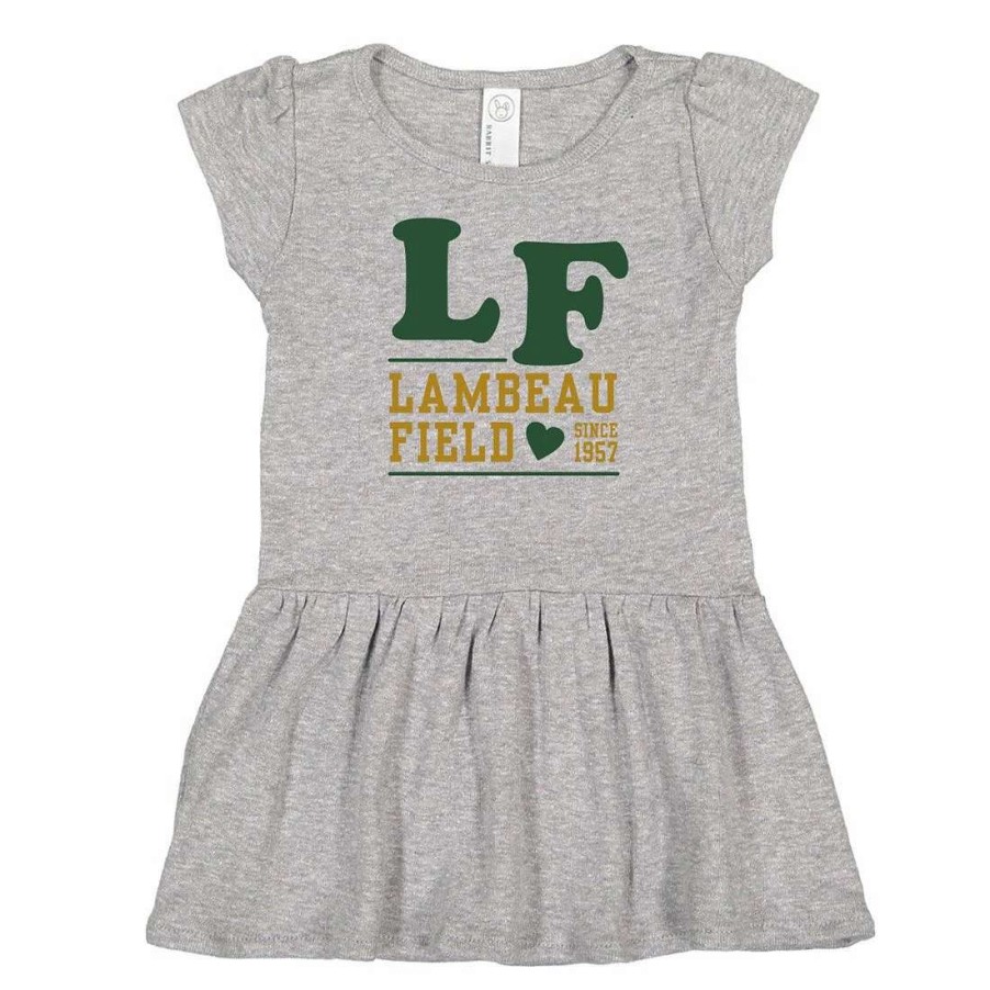 Kids * | Lambeau Field Infant Baby Rib Dress Gray