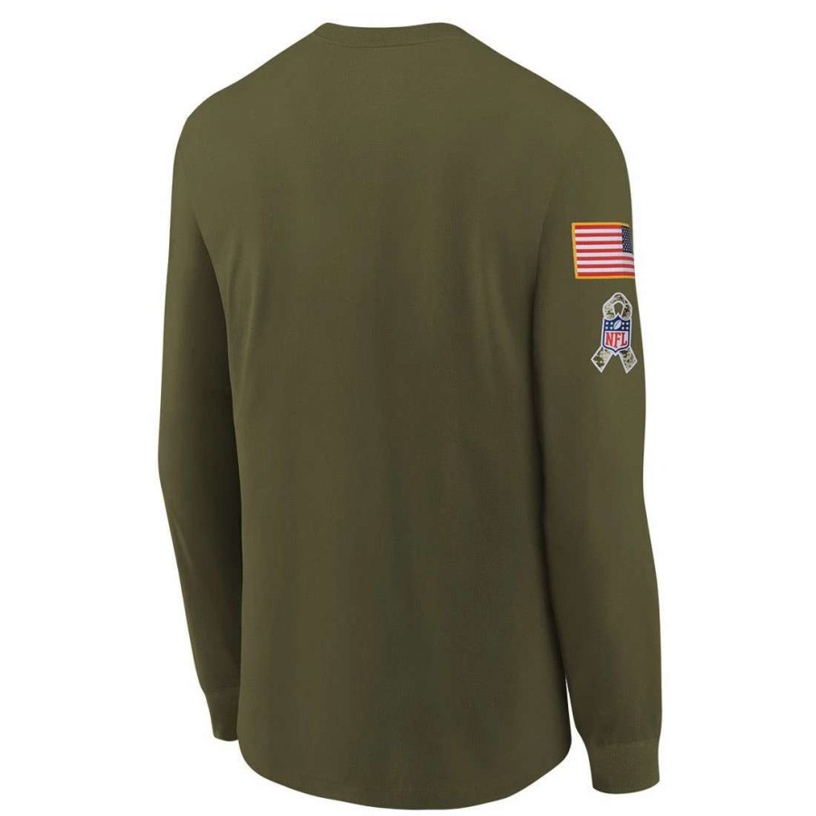 Kids * | Packers Nike Salute To Service Youth Logo T-Shirt Olive