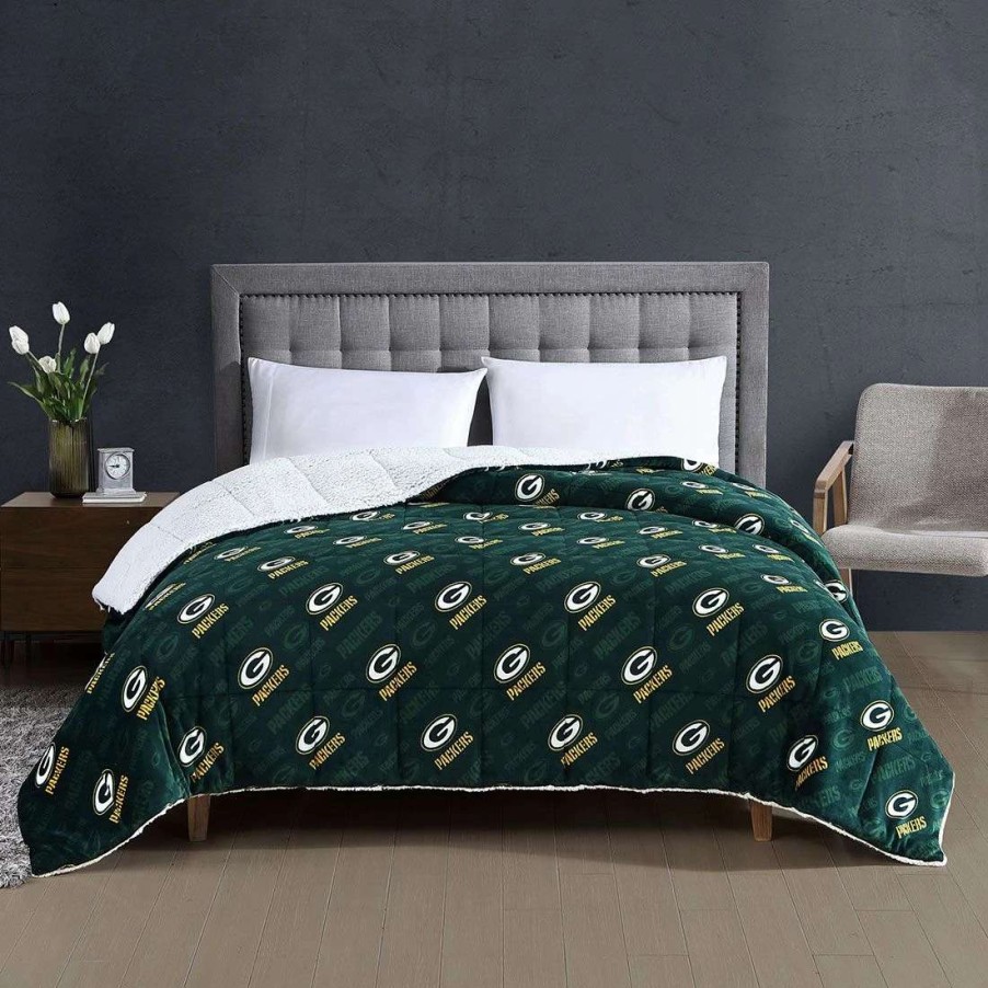 Kids * | Packers Sherpa Cold Weather Comforter Green