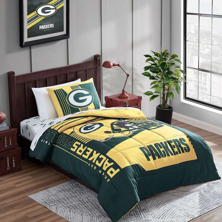 Kids * | Packers Status Bed-In-A-Bag Set Green & Gold