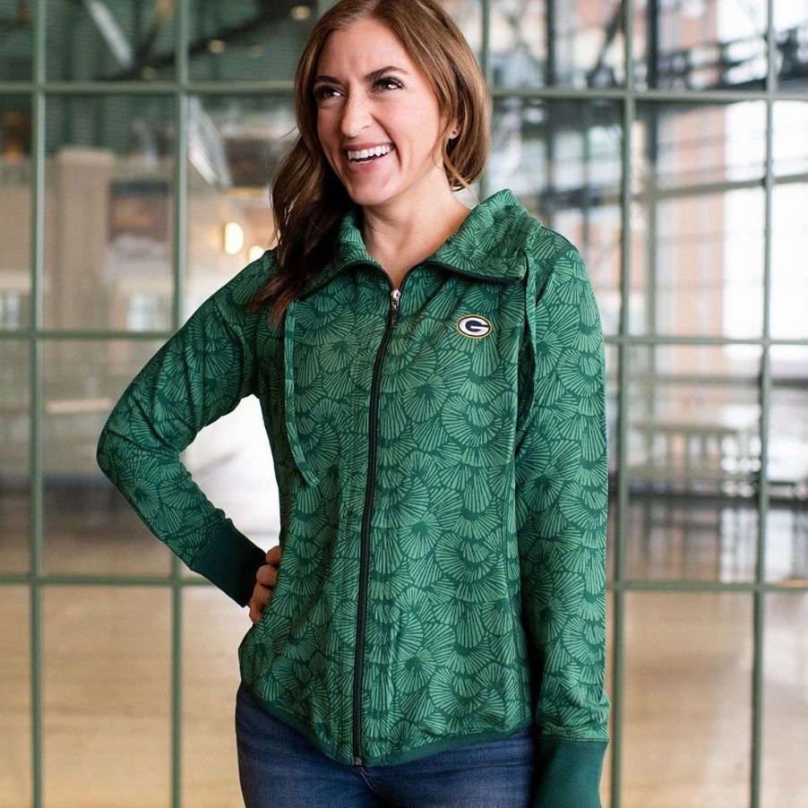 Womens * | Packers Womens Tommy Bahama Shell We Dance Jacket Viridian Pine