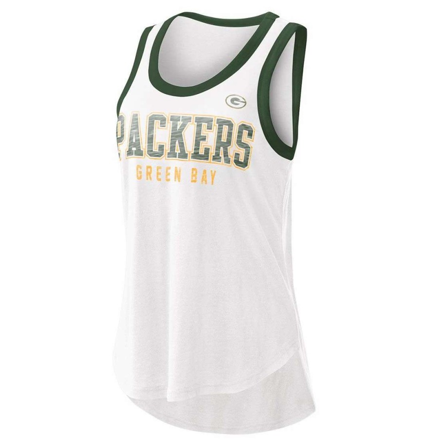 Womens * | Packers Womens Clubhouse Tank Top White