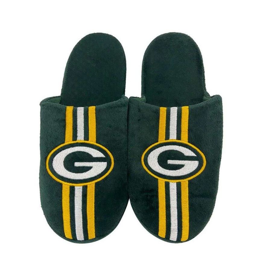 Kids * | Packers Youth Team Stripe Slipper Green & Gold