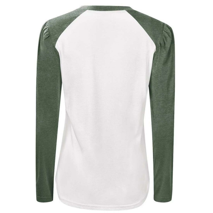 Womens * | Packers Womens Crowd Puff T-Shirt White & Green