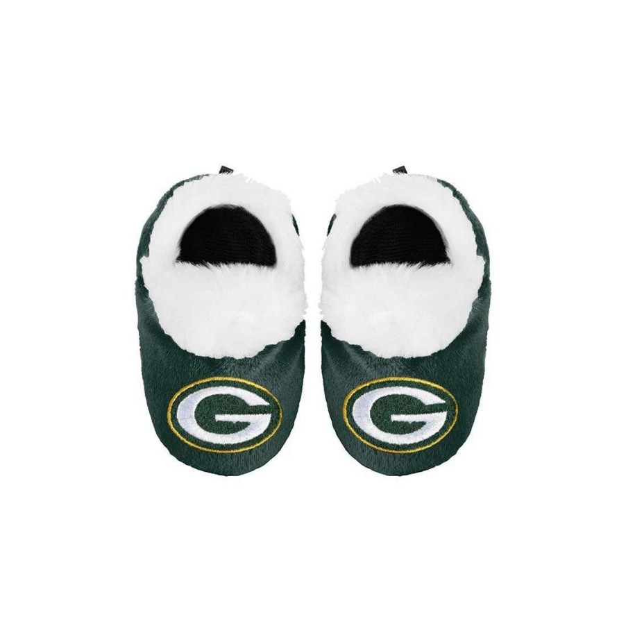 Kids * | Packers Logo Baby Bootie Slipper Green