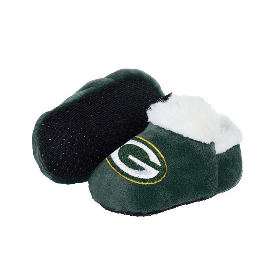 Kids * | Packers Logo Baby Bootie Slipper Green