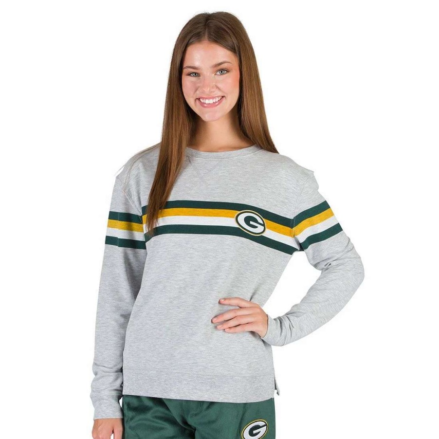 Womens * | Packers Womens Register Long Sleeved Lounge Top Gray