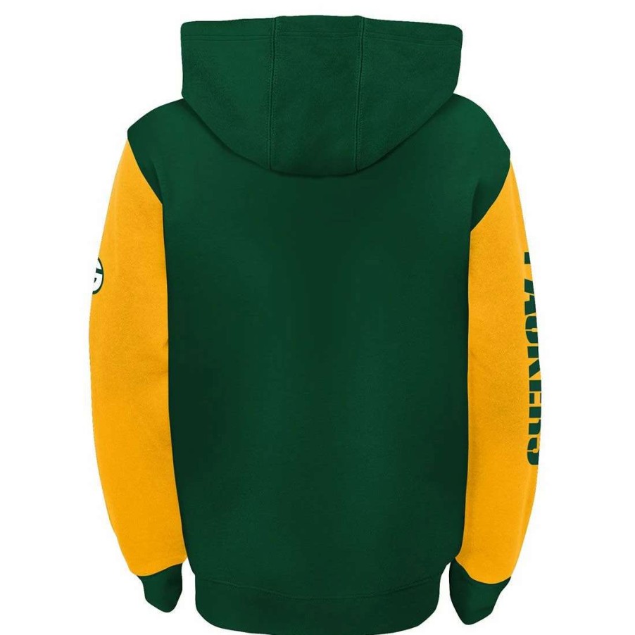 Kids * | Packers Pre-School Poster Board Full Zip Hoodie Green