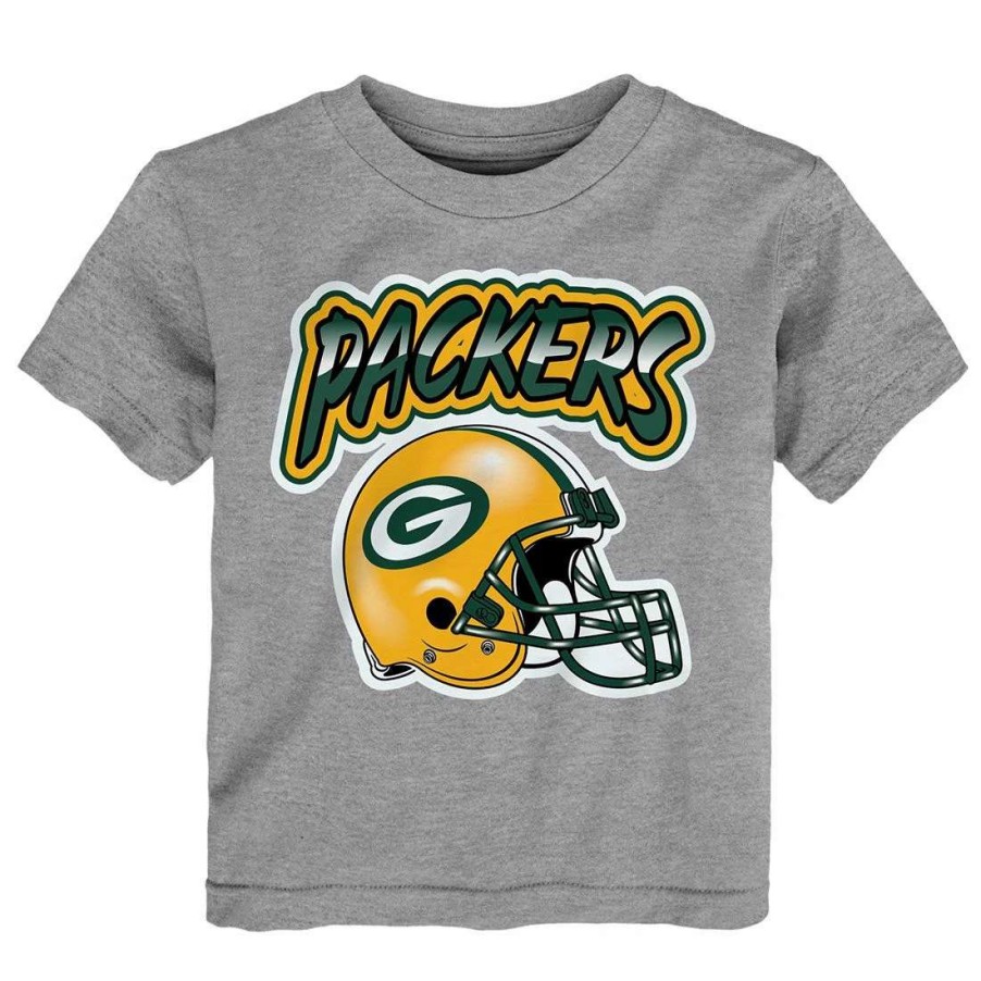 Kids * | Packers Infant Huddle T-Shirt Heather Gray