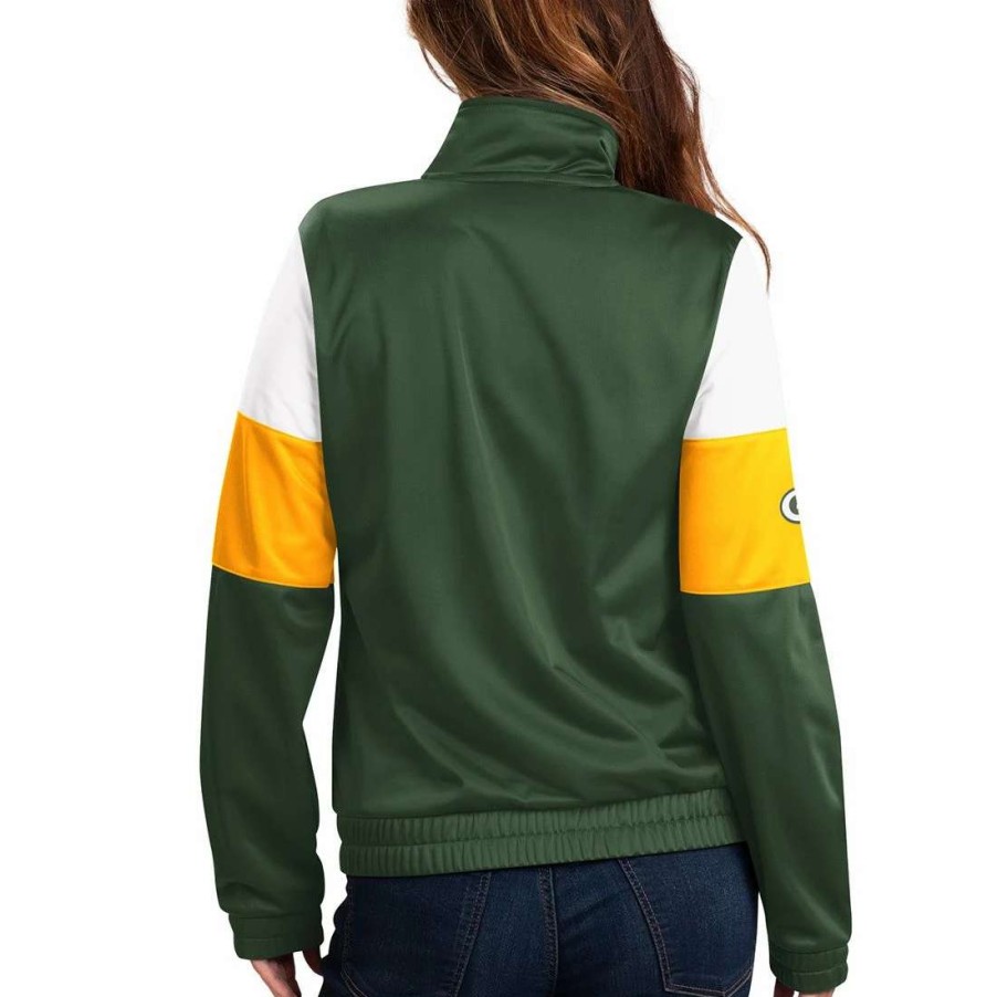 Womens * | Packers Womens Change Up Track Jacket Green & Gold