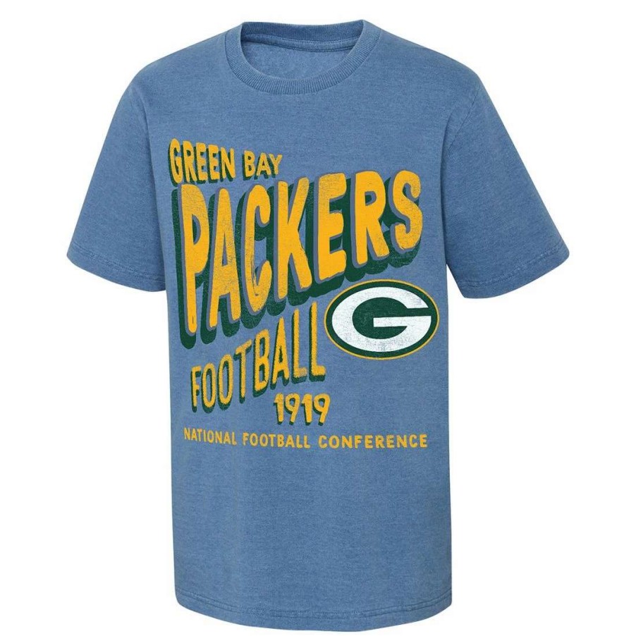 Kids * | Packers Youth Retrograde T-Shirt Denim