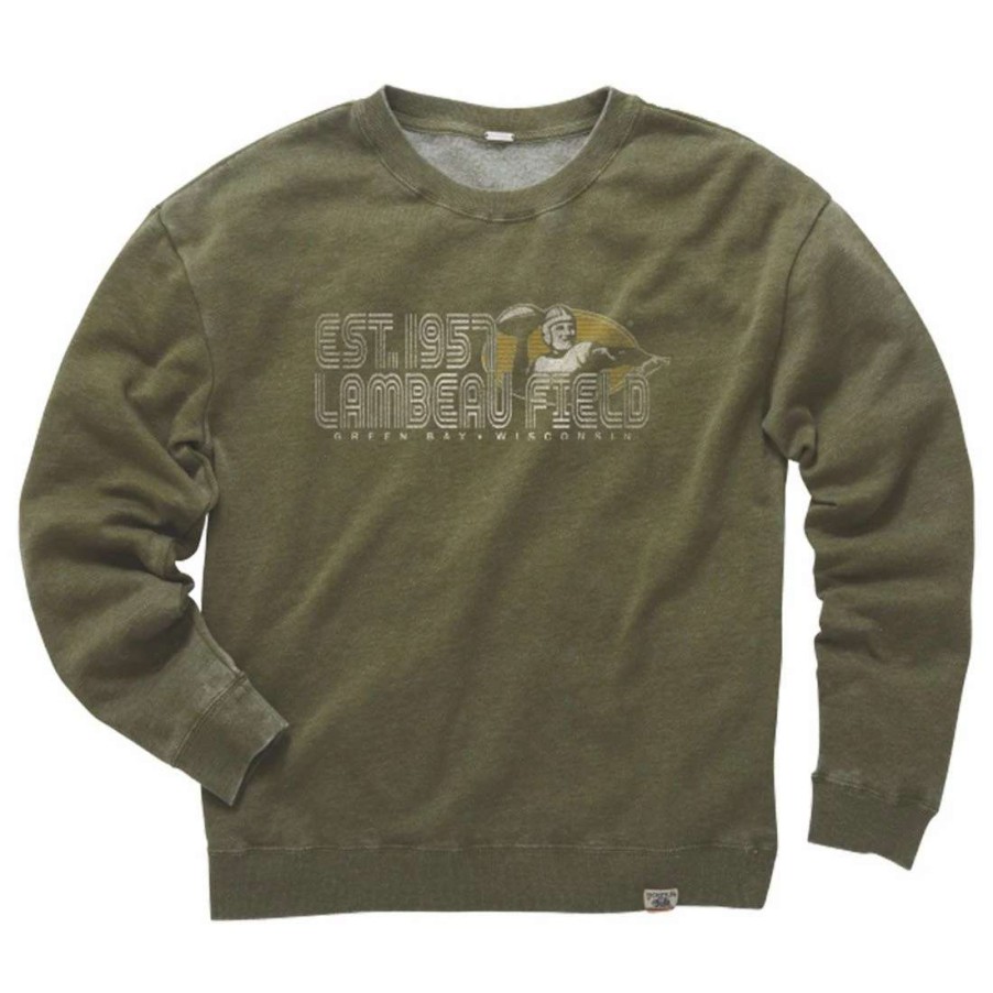 Womens * | Lambeau Field Women'S Sol Searcher Fleece Crew Olive