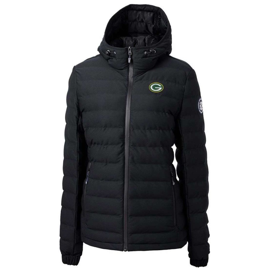 Womens * | Packers Womens Cutter & Buck Puffer Jacket Black