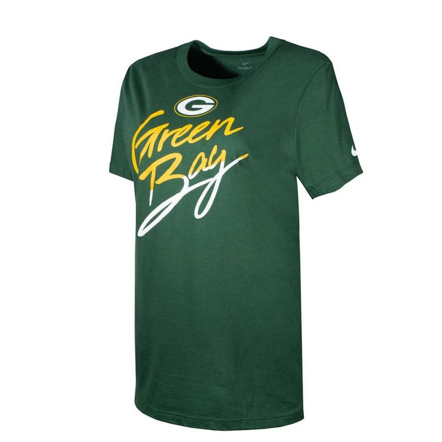 Womens * | Packers Womens Nike Custom Team City T-Shirt Fir Green