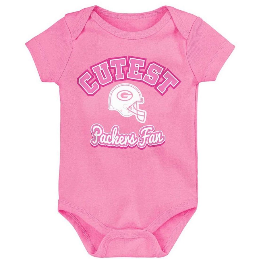 Kids * | Packers Newborn Cutest Fan Bodysuit Pink