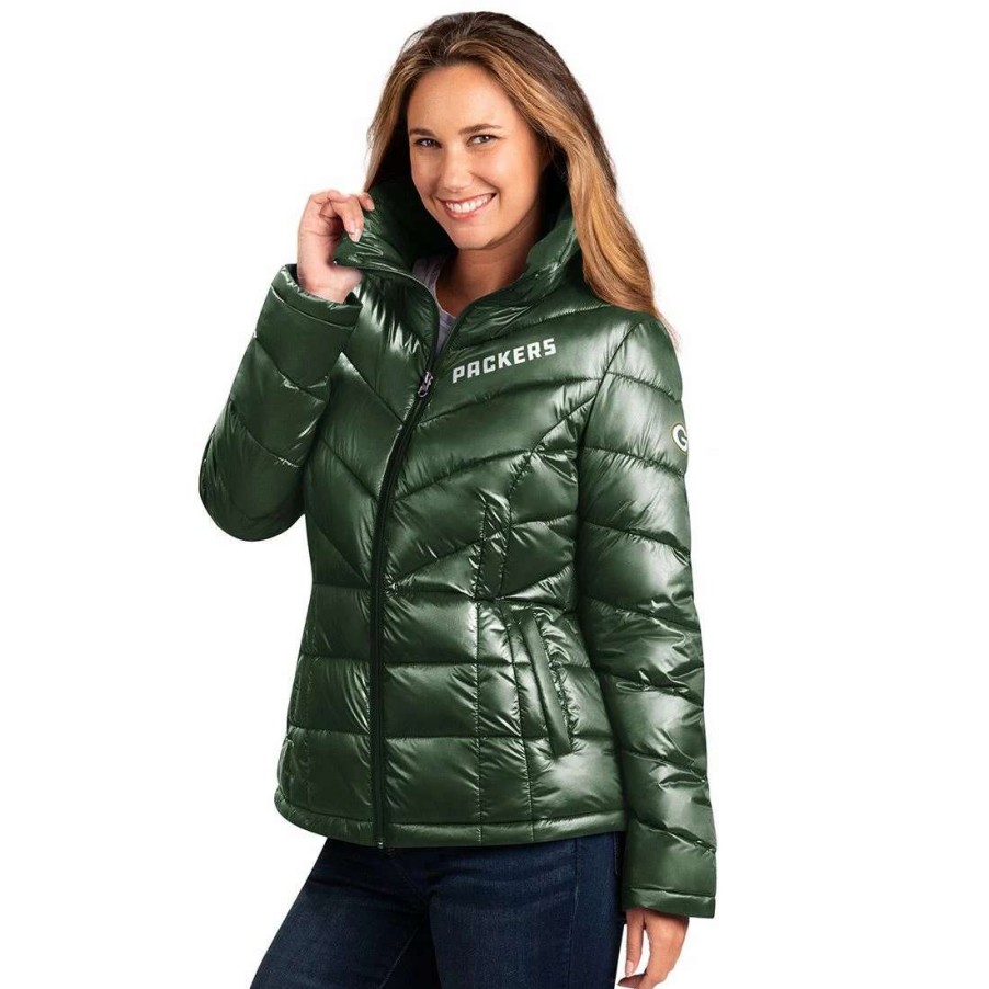 Womens * | Packers Womens Tailgate Quilted Jacket Green