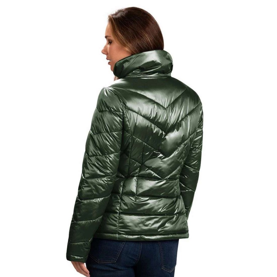 Womens * | Packers Womens Tailgate Quilted Jacket Green