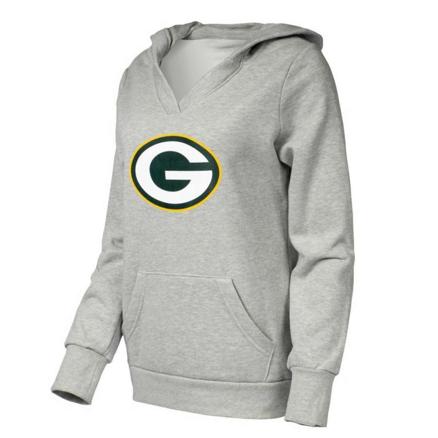 Womens * | Packers Women'S Custom Primary Logo Fleece Hoodie Gray