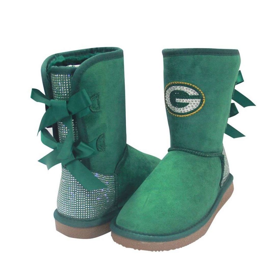 Womens * | Packers Womens Faux Suede Boot Green