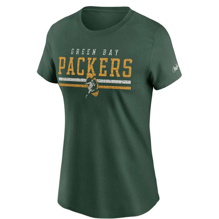 Womens * | Packers Womens Nike Historic T-Shirt Fir Green