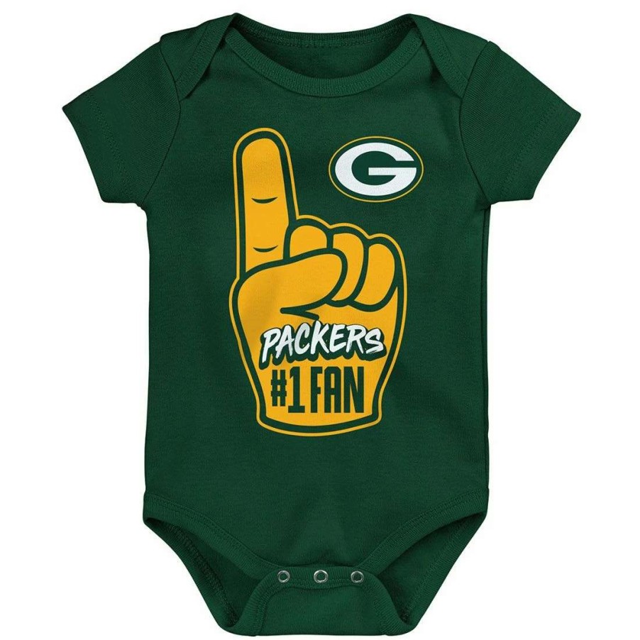 Kids * | Packers Newborn Hand Off Bodysuit Green