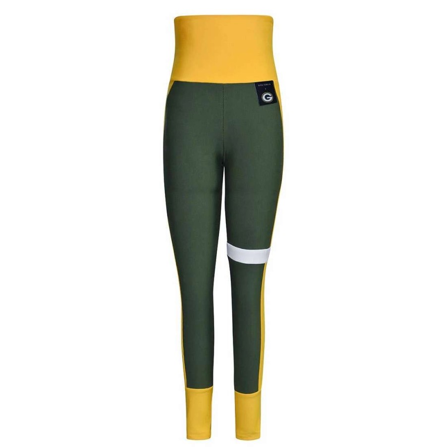 Womens * | Packer Womens Kiya Tomlin Color-Blocked Legging Green & Gold