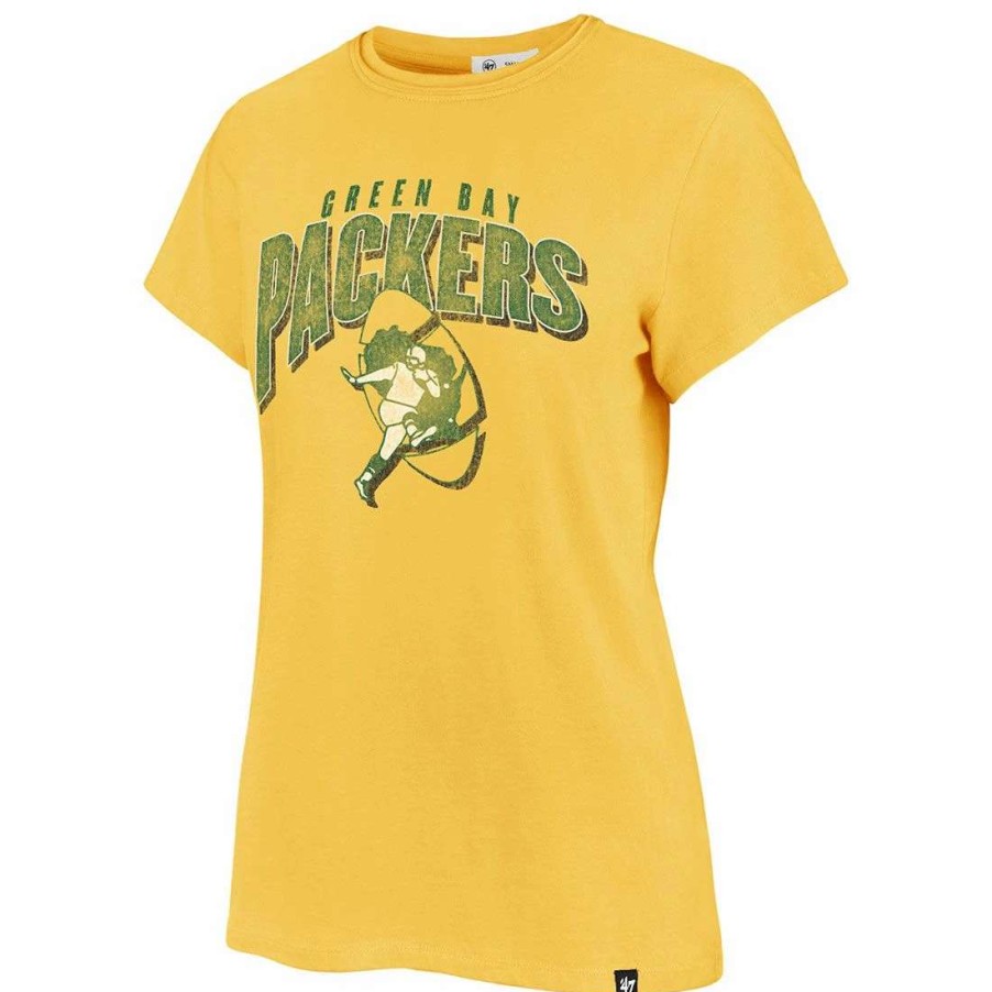 Womens * | Packers Womens '47 Throwback Treasure T-Shirt Gold