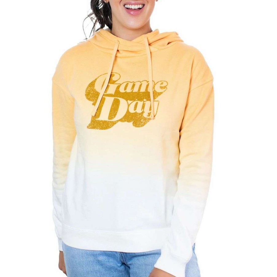 Womens * | Hometown Women'S Gameday Po Hoodie Gold & White