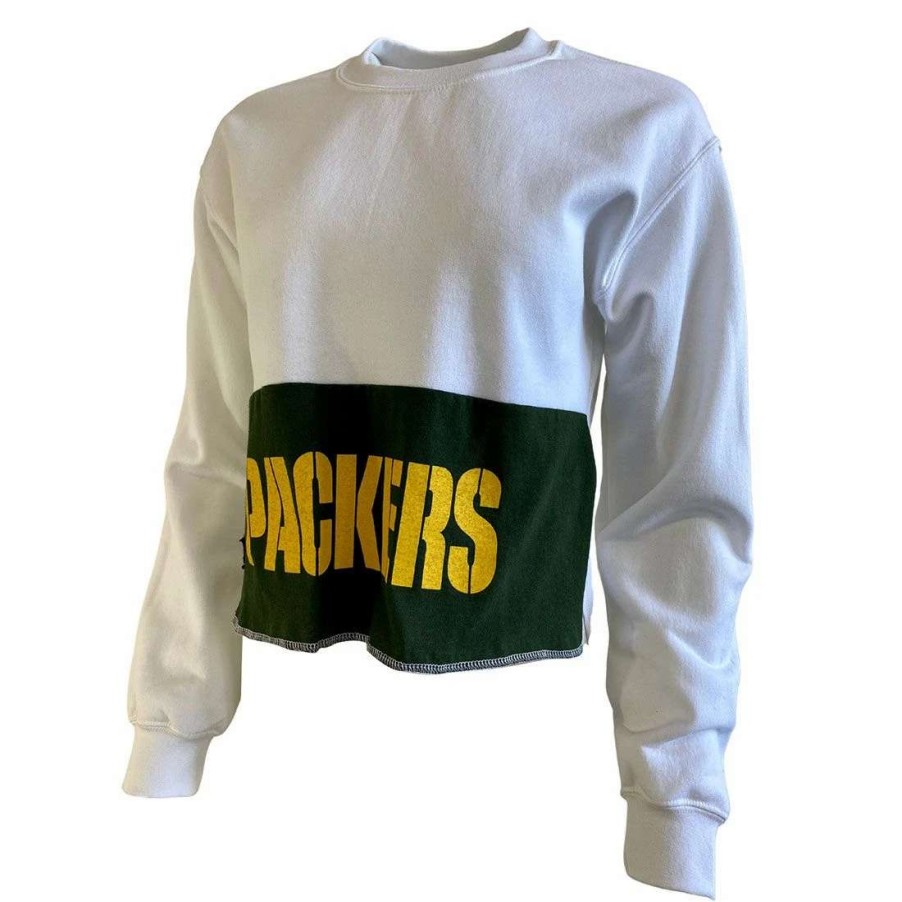 Womens * | Packers Womens Refried Cropped Crew Sweatshirt N/A